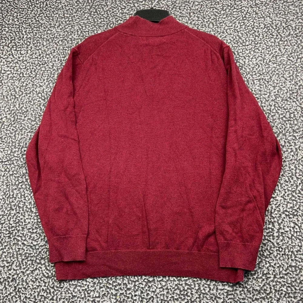 Vineyard Vines Sweater Men Large Red Cotton 1/4 Zip Pullover L
